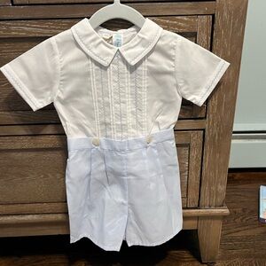 Feltman Bros White and Light Blue Boys Matching Set